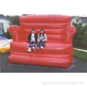 Red Durable Pvc Tarpaulin Inflatable Sofa Air Bed Furniture